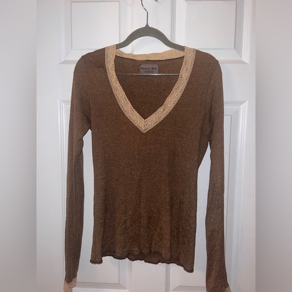 Michael Stars Brown Knit Top - Picture 1 of 3